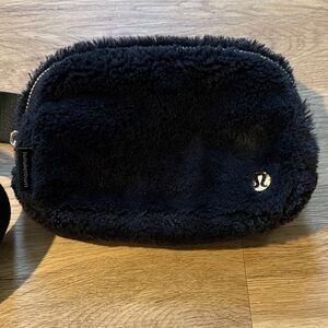 lululemon athletica Black Furry Crossbody Bag